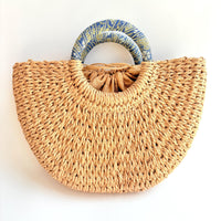 Nautical Straw Handbag - One-of-a-Kind