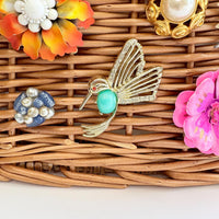 Hummingbird Natural Woven Wicker Handbag - One-of-a-Kind