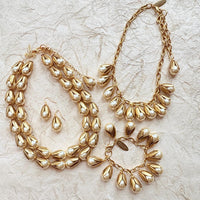 Classic Bead Cap Charm Bracelet - Shiny Cream Pearl