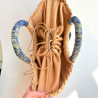 Nautical Straw Handbag - One-of-a-Kind
