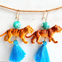 Bengal Tiger Tassel Earrings