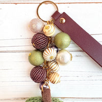 NEW Lenora Dame Sage Crocheted Pumpkin Bag Charm