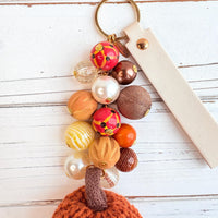 NEW Lenora Dame Burnt Orange Crocheted Pumpkin Bag Charm