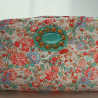 Lenora Dame One-of-a-Kind Jewel Quilted Cosmetic / Makeup bag