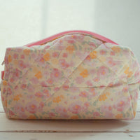 Lenora Dame One-of-a-Kind Daisy Quilted Cosmetic / Makeup bag