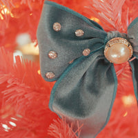 Lenora Dame Christmas Morning Tiffany Blue Hair Bow