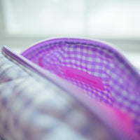 Lenora Dame One-of-a-Kind Quilted Lavender Cosmetic / Makeup bag