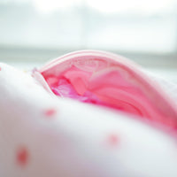 Lenora Dame One-of-a-Kind Quilted Heart Print Cosmetic / Makeup bag