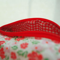 Lenora Dame One-of-a-Kind Floral Print Quilted Cosmetic / Makeup bag