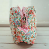 Lenora Dame One-of-a-Kind Jewel Quilted Cosmetic / Makeup bag