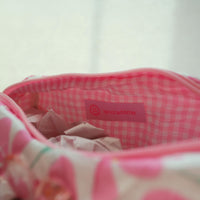 Lenora Dame One-of-a-Kind Pink Floral Quilted Cosmetic / Makeup bag