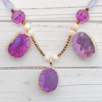 Lenora Dame Magenta Agate Necklace
