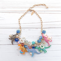 Blue Moon Dinosaur Necklace
