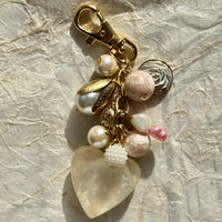 Lenora Dame Opalite Heart Bag Charm
