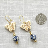 Lenora Dame Porcelain Butterfly Earrings