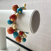 Lenora Dame Coral & Turquoise Bracelet
