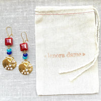 Lenora Dame American Seashell Earrings