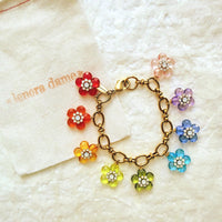 Lenora Dame Rainbow Flower Charm Bracelet