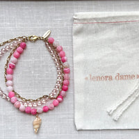 Lenora Dame Ankle Bracelet in Hot Pink