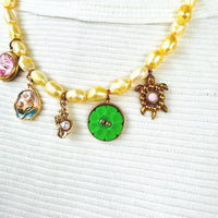 Lenora Dame Freshwater Pearl Charm Necklace