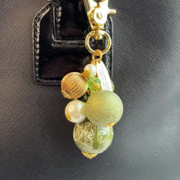 Moss Green Toile Purse Charm