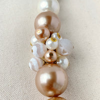 Magnolia Collection Pearl & Agate Statement Necklace