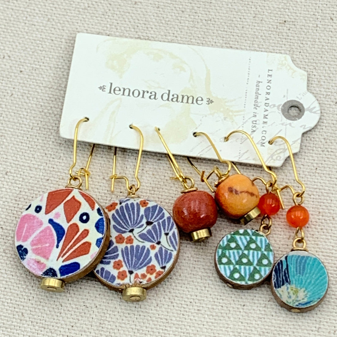 Folk Art Collection Discus Earring Sets