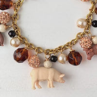 Lenora Dame Greener Pasture Farm Animal Charm Bracelet