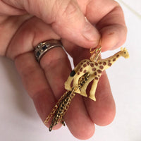 Lenora Dame Mini Giraffe Chain Tassel Earrings