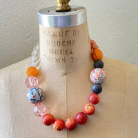 Lenora Dame Queen Mum Tangerine Choker Necklace