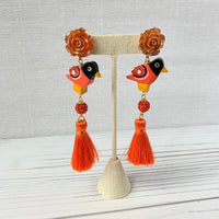 Lenora Dame Paradise Bird Tassel Earrings