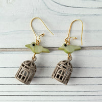 LAST FEW! Lenora Dame La Cage Earrings in Mint