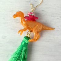 Lenora Dame Clementine Velociraptor Tassel Earrings