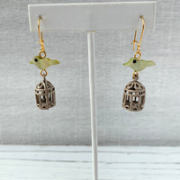 LAST FEW! Lenora Dame La Cage Earrings in Mint