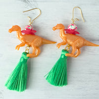 Lenora Dame Clementine Velociraptor Tassel Earrings