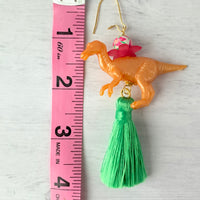 Lenora Dame Clementine Velociraptor Tassel Earrings