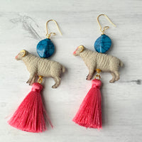 Lenora Dame Bashful Ram Tassel Earrings