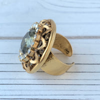 Lenora Dame Green Eyed Lady Statement Ring