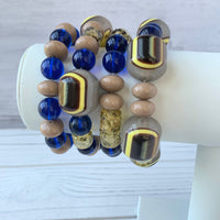 Lenora Dame 4-Piece Geotag Stretch Bracelet Set