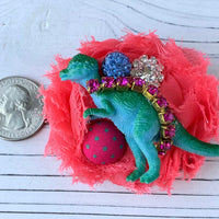 Lenora Dame Dino-Mite Barrette in Papaya