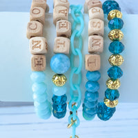 Lenora Dame Teacher's Gift 5-Piece Stretch Bracelet Set
