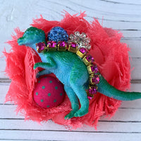 Lenora Dame Dino-Mite Barrette in Papaya