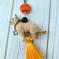 Lenora Dame Mummy Pup Halloween Pendant Necklace