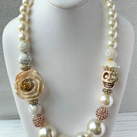 Lenora Dame Oleander Sugar Skull Queen Mum Necklace