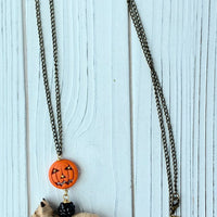 Lenora Dame Mummy Pup Halloween Pendant Necklace