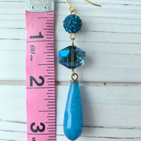 Lenora Dame Teardrop Electroplate Earrings in Peacock