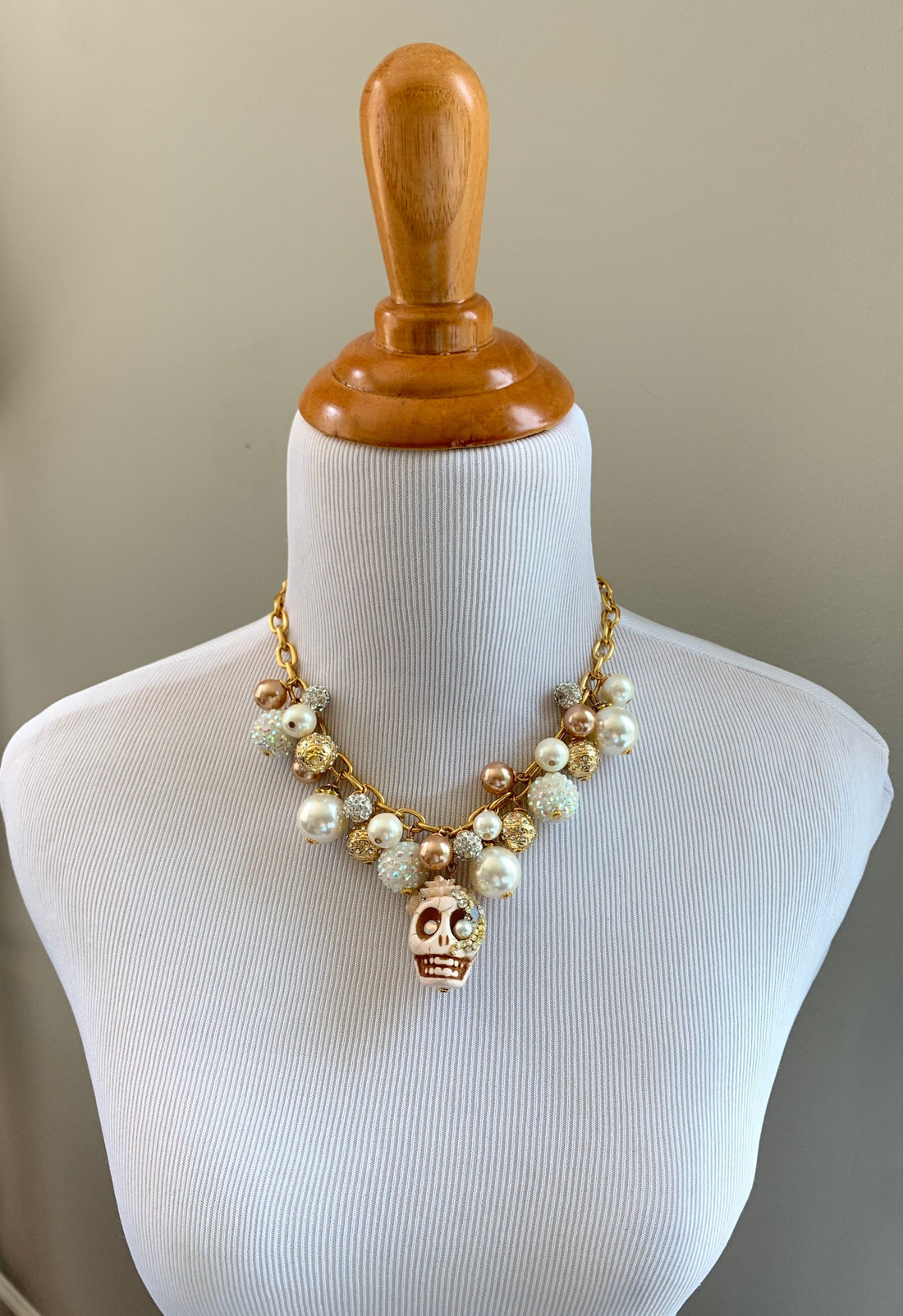 Lenora Dame Oleander Sugar Skull Bride Charm Necklace