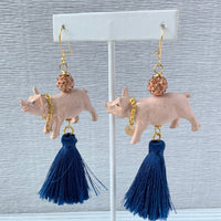 Lenora Dame Wilbur the Pig Tassel Earrings