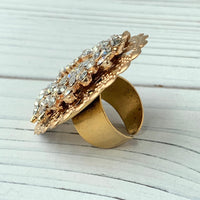 Lenora Dame Classic Cluster Cocktail Statement Ring