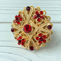 Lenora Dame Mistletoe Holiday Cocktail Ring